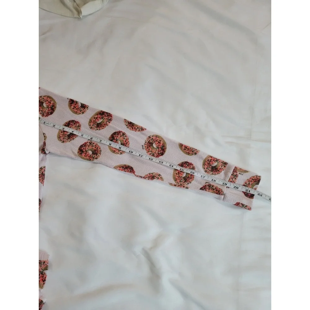 Victoria's Secret PINK Sleepwear Pajama Top Donuts Cozy Tee Long Sleeve Sz M‎